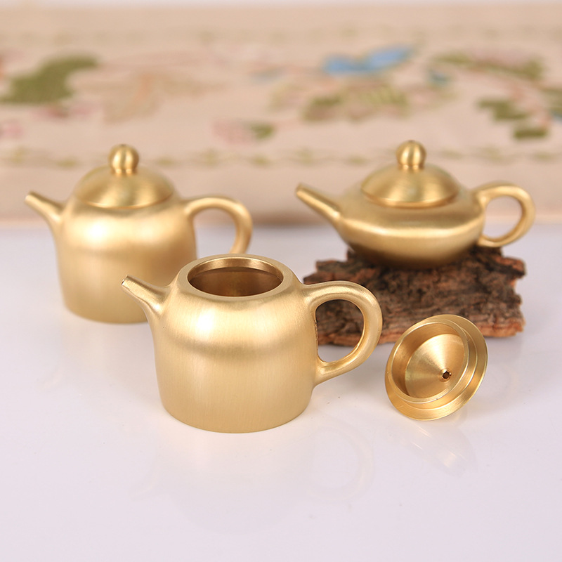 Vintage Collectible Furniture - Латунный мини-чайник, декор в китайском стиле
