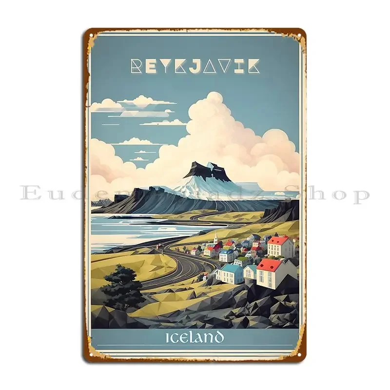 Vintage Collectible Posters - Винтажная коллекция ретро-постеров Reykjavik S: металлические
