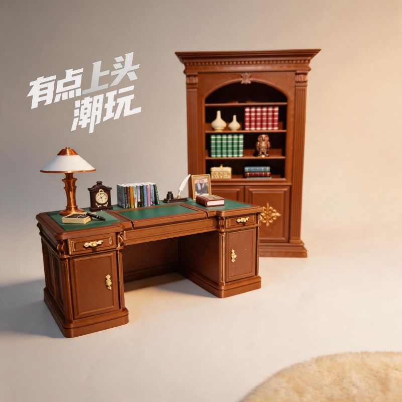 Vintage Collectible Furniture - Миниатюрный винтажный набор офисных стульев в