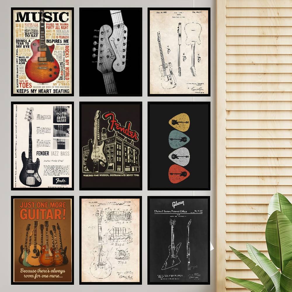 Коллекция гитар, самоклеящийся – обзор и цена Vintage Collectible Posters