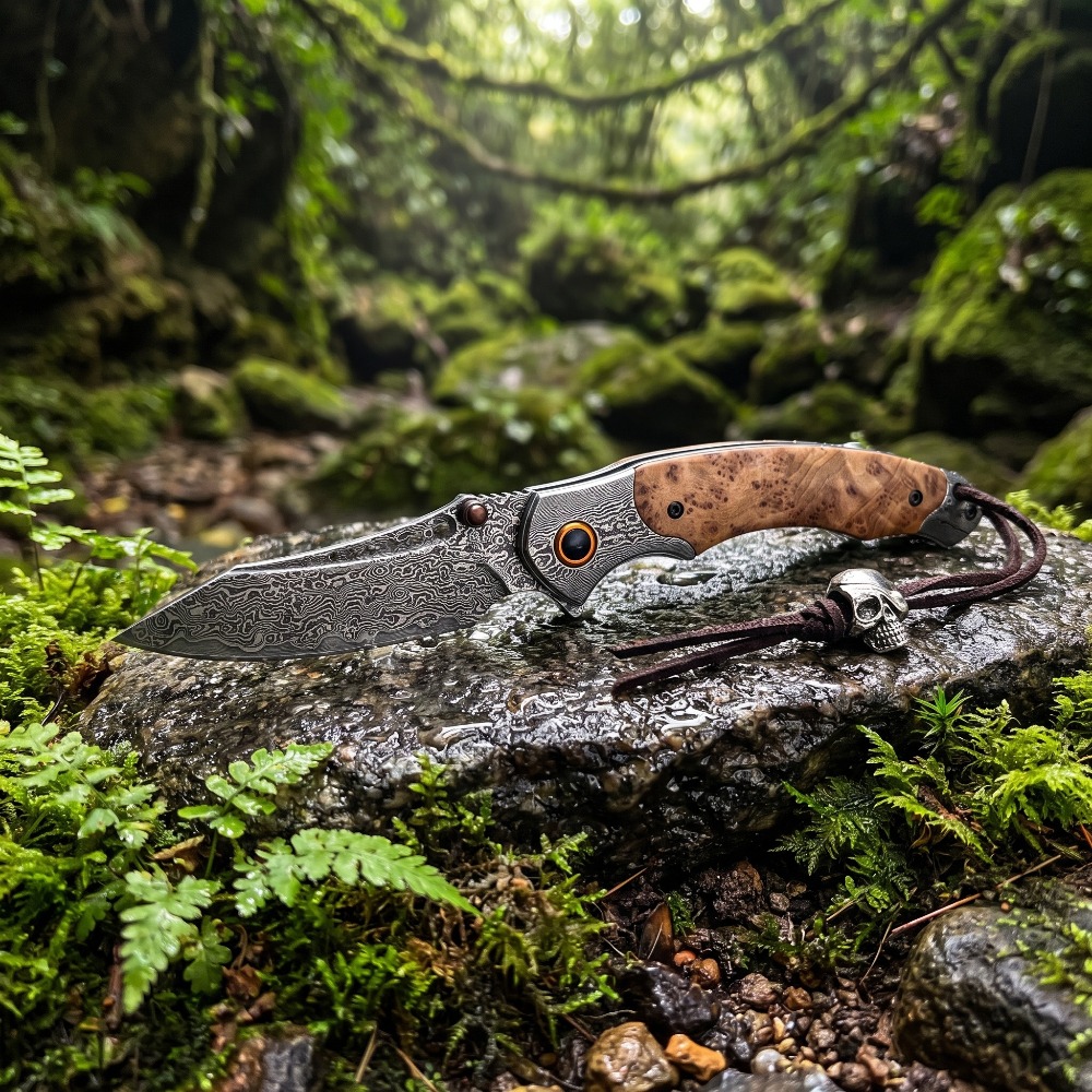 Складной нож с дамасским узоро – обзор и цена Vintage Collectible Knives